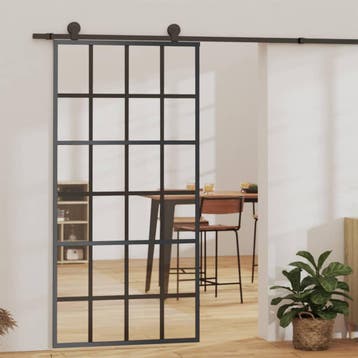 vidaXL Schuifdeur met beslag 102x205 cm aluminium en, Doe-het-zelf en Bouw, Verzenden, Nieuw