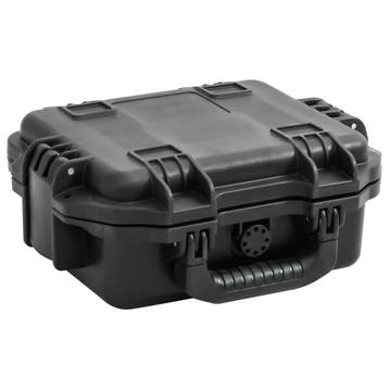 vidaXL Flightcase draagbaar 30x24,5x12,5 cm PP zwart, Verzenden