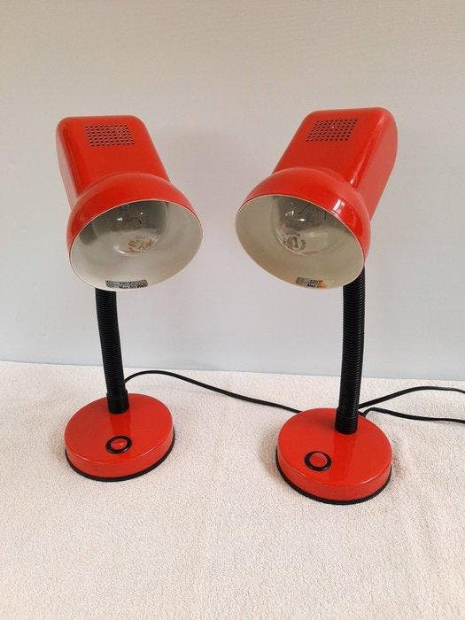 Veneta Lumi - Lampe de table - Plastique, Métal - Paire de, Antiek en Kunst, Kunst | Designobjecten