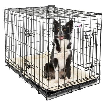 MaxxPet Hondenbench met Plaid - Zwart - Incl. Plaid - 107..., Dieren en Toebehoren, Hondenbenches, Ophalen of Verzenden, Nieuw