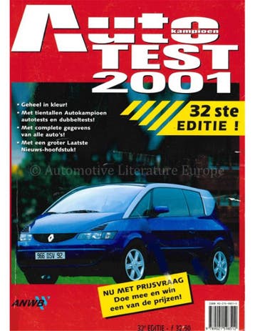 2001 AUTOTEST JAARBOEK NEDERLANDS, Boeken, Ophalen of Verzenden, Nieuw