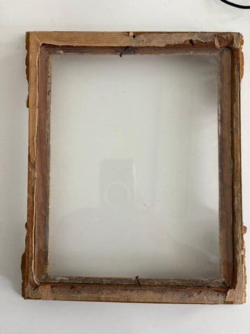 Wanddecoratie - Italië - houten lijst met houtsnijwerk