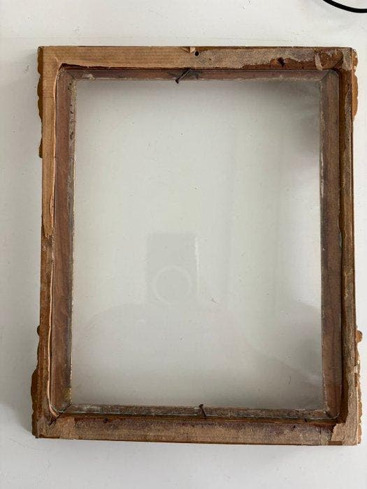 Wanddecoratie - Italië - houten lijst met houtsnijwerk, Antiek en Kunst, Curiosa en Brocante