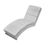 vidaXL Chaise longue kunstleer wit, Verzenden, Nieuw