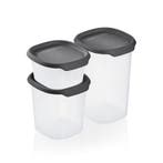 Tupperware Set One Touch Fresh Vierkant Zwart, Verzenden