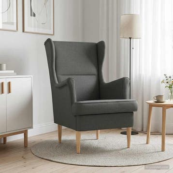 vidaXL Fauteuil Donkergrijs Stof, Verzenden