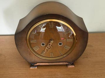 Klok - Hout, Messing - 1950-1960, Antiek en Kunst