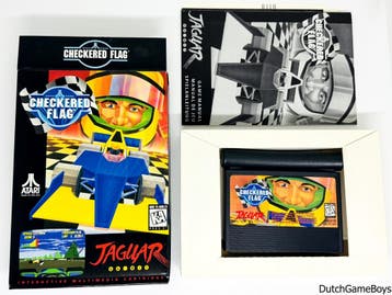 Atari Jaguar - Checkered Flag + Reg. Card, Games en Spelcomputers, Verzenden, Gebruikt