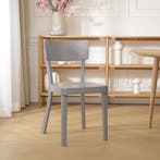 Fameg grijze houten eetkamerstoel | Op voorraad, Verzenden, Nieuw, Scandinavisch, Hout