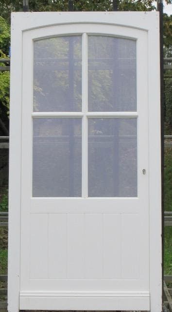 moabi houten buitendeur , deur , achterdeur 107 x 212 wit, Verzenden, Buitendeur