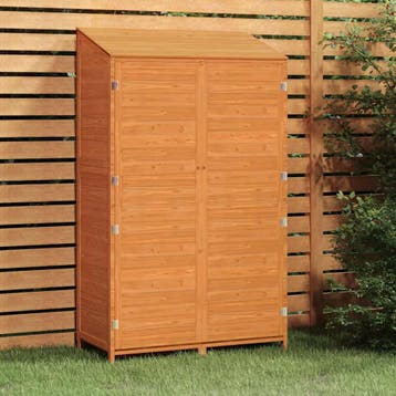 vidaXL Tuinschuur 102x52x174,5 cm massief vurenhout bruin, Tuin en Terras, Verzenden, Nieuw