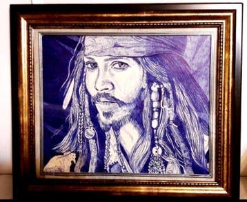 Magda Pinto Garcia - Jack Sparrow - Drawing done completely, Nieuw