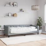 vidaXL Slaapbank met matras 80x200 cm stof lichtgrijs, Verzenden, Nieuw