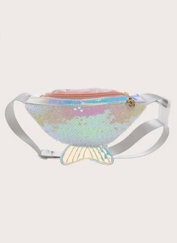 KIMU® Heuptasje Kinderen Klein Tasje Zeemeermin Parelmoer Pa, Ophalen of Verzenden, Nieuw, Wit