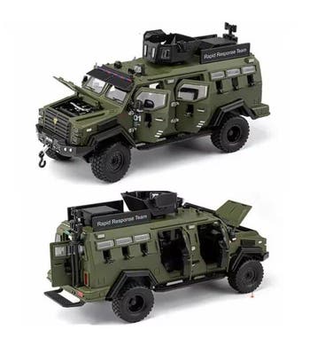 Unimog Dassalto Scala 1/24 Con Trazione e Luci Imponente