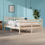 vidaXL Bedframe massief hout 160x200 cm, Verzenden, Nieuw