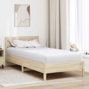 vidaXL Matras met Kokoslaag Medium stevig 90 x 200 cm Wit, Verzenden