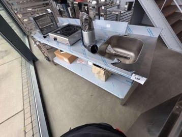 RVS lavabo meubel Mareno ETA-19FS met spoelkuip, Ophalen, Nieuw in verpakking