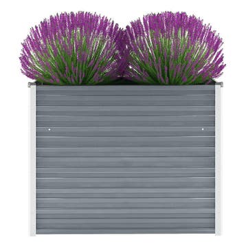vidaXL Plantenbak verhoogd 100x40x77 cm gegalvaniseerd staal, Verzenden