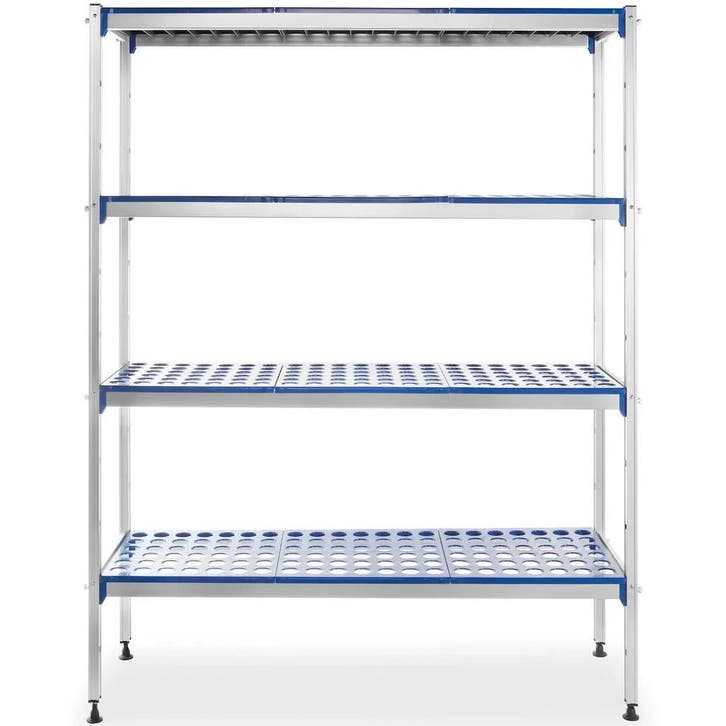 Opbergrek | Aluminium/Kunststof | 4 Schappen |, Articles professionnels, Horeca | Équipement de cuisine, Envoi