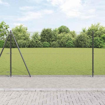 vidaXL gelast draadhek met betonnen voetstuk 50 x 1,2 m, Verzenden