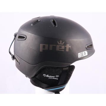 51 52 53 54 55 skihelm/snowboardhelm PRET LID 2023, black/bl, Verzenden, Gebruikt