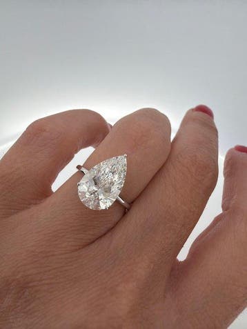Zonder minimumprijs - Ring - 14 karaat Witgoud - 4.03ct. tw.