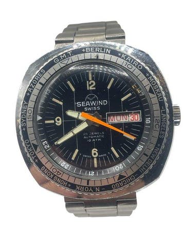 buler seawind Gmt world time rare - rare - Zonder, Nieuw