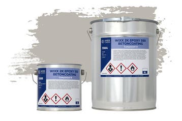 Wixx 2K Epoxy 550 Betonverf RAL 7044 | Zijdegrijs 5L, Verzenden, Nieuw