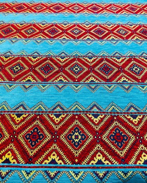 Luxe fluwelen meubelstof - Meubelstof - 600 cm - 140 cm, Antiquités & Art, Tapis & Textile