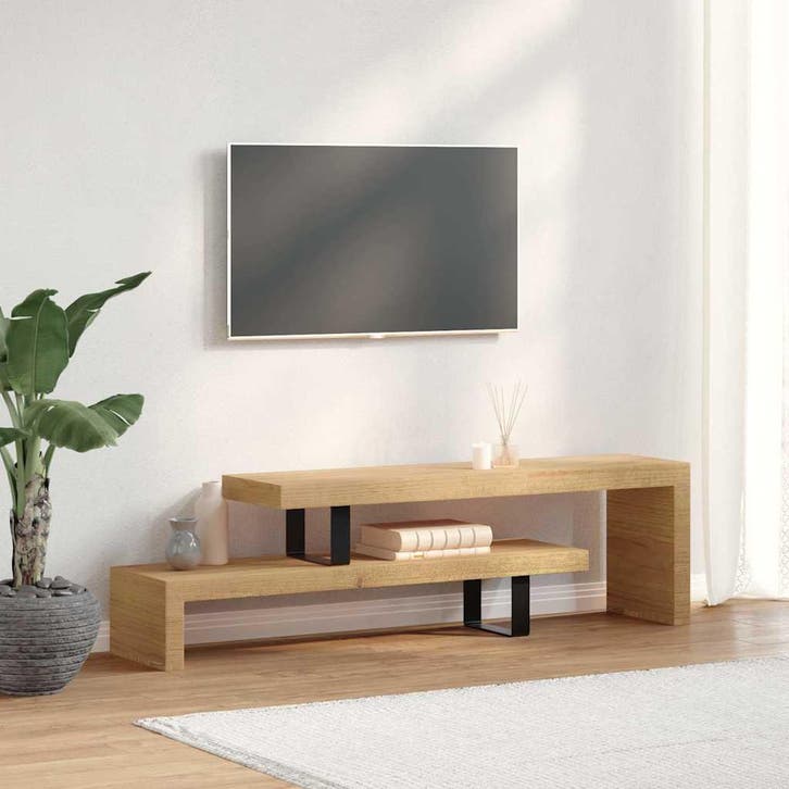 vidaXL Tv-meubel massief mangohout, Huis en Inrichting, Kasten |Televisiemeubels, Nieuw, Verzenden