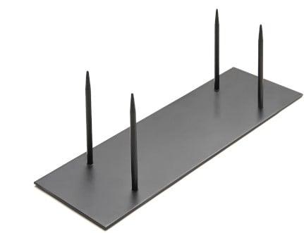 Metaalstaander metalen pin standaard 4 pinnen zwart 40x13x13, Huis en Inrichting, Woonaccessoires | Kunstplanten en Kunstbloemen