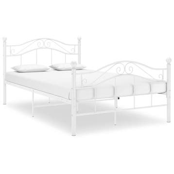 Bedframe metaal wit 120x200 | Retour deal | 35% korting, Verzenden, Wit, Zo goed als nieuw, Twijfelaar