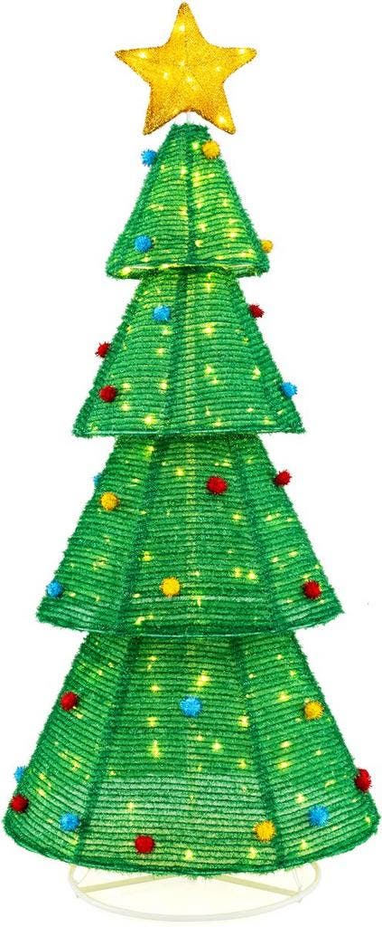 Kerstboom met verlichting - Kunstkerstboom - 190 cm - Met st, Diversen, Kerst, Nieuw, Verzenden