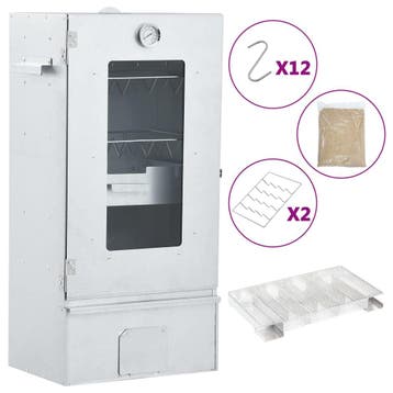vidaXL BBQ-rookoven met koude rookgenerator gegalvaniseerd, Verzenden, Nieuw