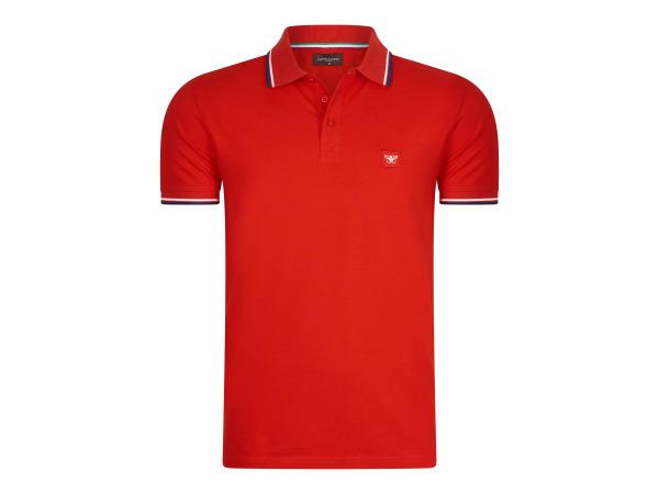 Veiling - Cappuccino Italia Polo Applique Pique - Rood - S, Vêtements | Hommes, T-shirts