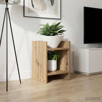 vidaXL Plantenstand Artisanaal eiken 30 x 30 x 40 cm Bewerkt, Verzenden, Nieuw