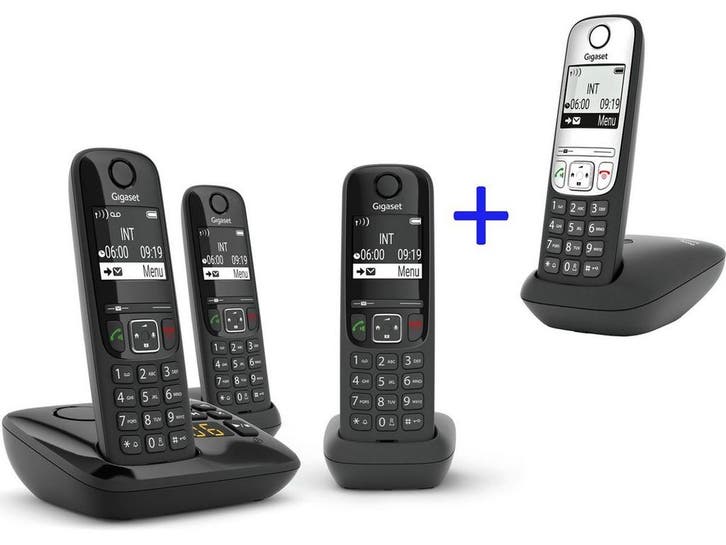 Gigaset AS690A - Trio - Antwoordapparaat 20 min - 4 handsets, Telecommunicatie, Vaste telefoons | Handsets en Draadloos, Zo goed als nieuw
