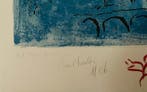 Marc Chagall - “Le Ciel bleu, kleurenlitho uit 1964. La, Antiek en Kunst