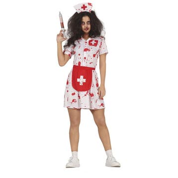 Verpleegster Halloween Kostuum Dames Bebloed, Verzenden, Nieuw