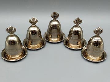 Eierhouder set - Edles Vintage Eierbecher Set versilbert –