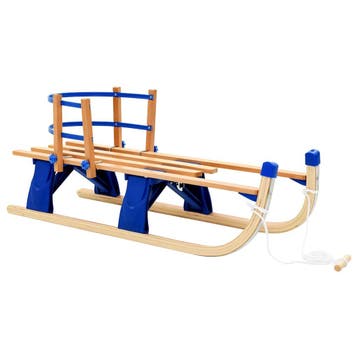 vidaXL Sneeuwslee met rugleuning inklapbaar 119 cm hout, Enfants & Bébés, Jouets | Extérieur | Traîneaux, Verzenden