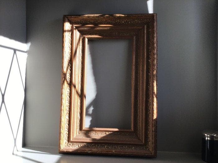 Cadre photo - Bois, Plâtre - ancien cadre photo en bois, Antiquités & Art, Antiquités | Autres Antiquités