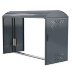 Fietsbox 1 fiets rond dak uitbreiding zonder zijwand - RAL 7, Verzenden, Nieuw