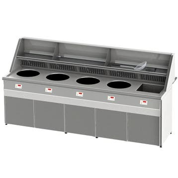 Friteuse | SANTANA | Aardgas | 13+18+18+18+18L | 85kW |, Verzenden, Nieuw in verpakking
