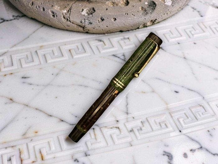 Parker - Duofold Lucky Curve Jade Green - Zonder, Verzamelen, Pennenverzamelingen