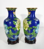 Vaas - Klassieke cloisonné vazen - Messing, cloisonné
