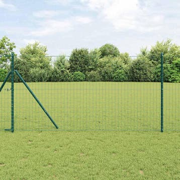 vidaXL Euro Hek Groen 1 x 25m PVC-gelaagd ijzer, Verzenden, Nieuw