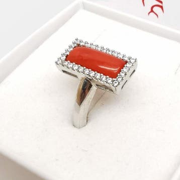 Koraal - Argento 925 - Ring - Italiaans handwerk