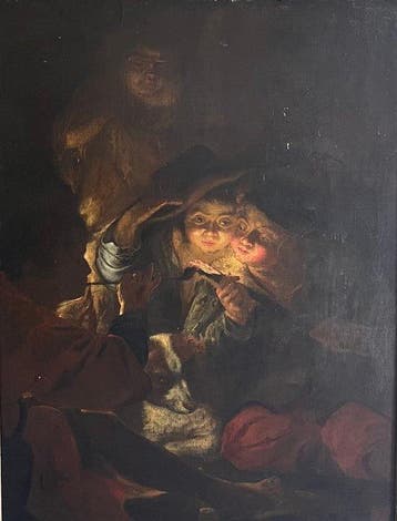 Jacob Jordaens (1593-1678), Seguace di - Giovani fumatori di